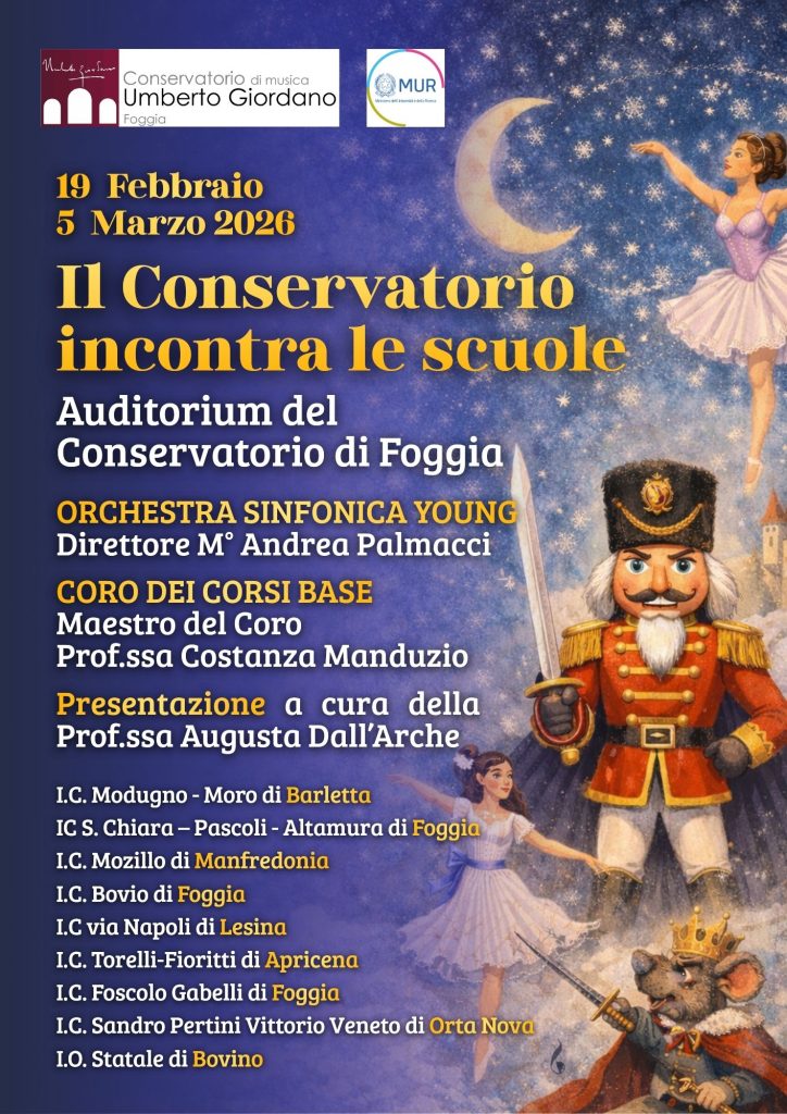 IL CONSERVATORIO INCONTRA LE SCUOLE 2026
